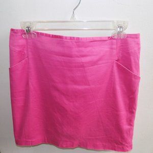 GO INTERNATIONAL Hot Pink Skirt Size 6 Cotton Stretch